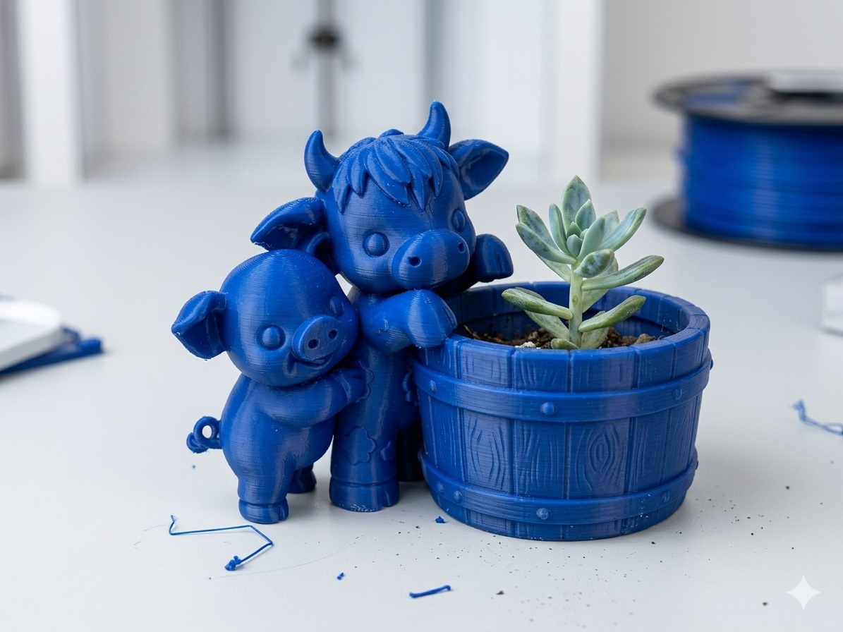 Cow and Pig Planter - Image 6