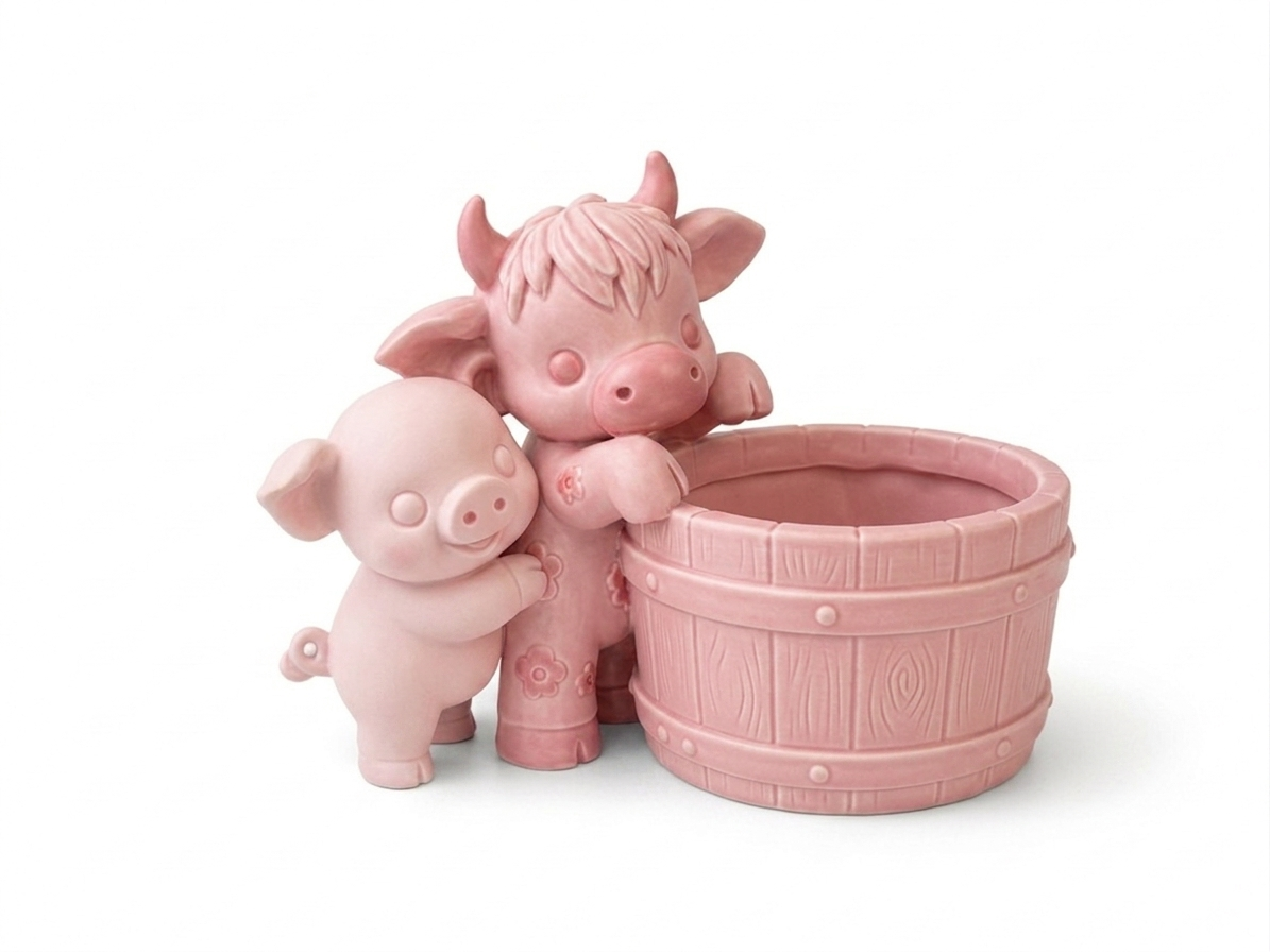 Cow and Pig Planter - Image 12