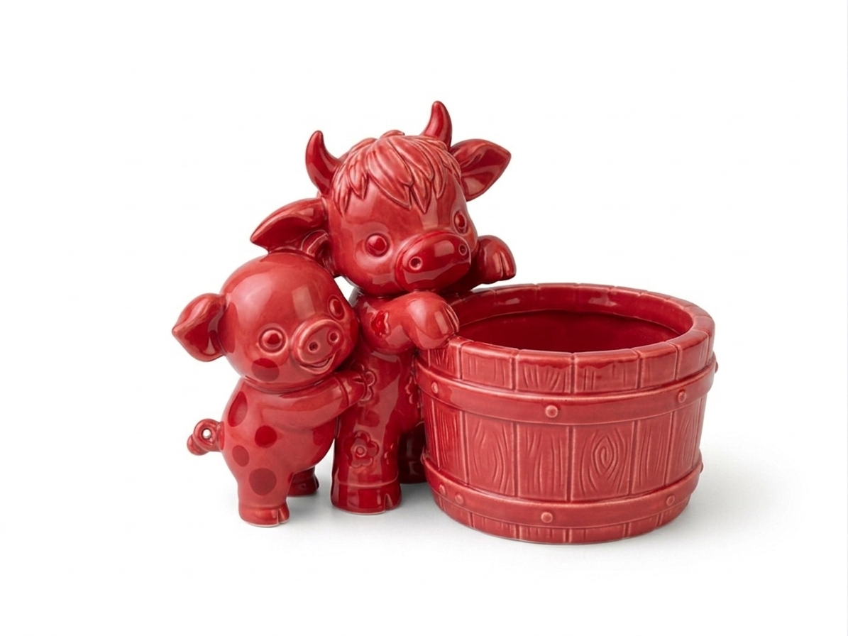 Cow and Pig Planter - Image 2
