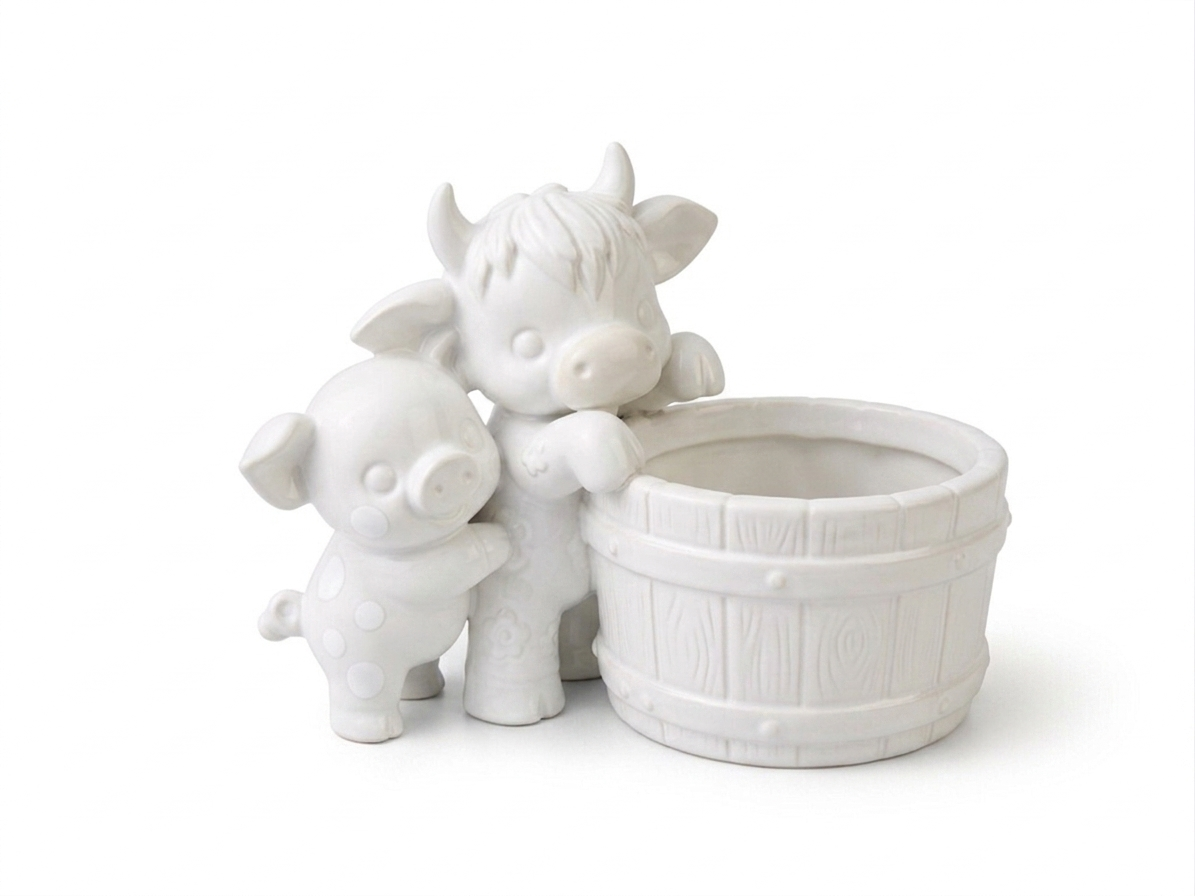 Cow and Pig Planter - Image 3