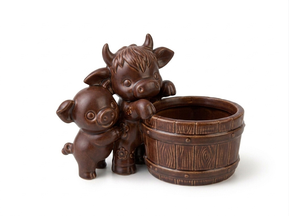 Cow and Pig Planter - Image 11
