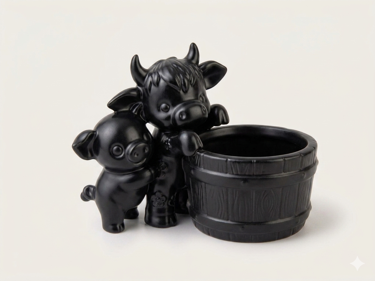 Cow and Pig Planter - Image 5