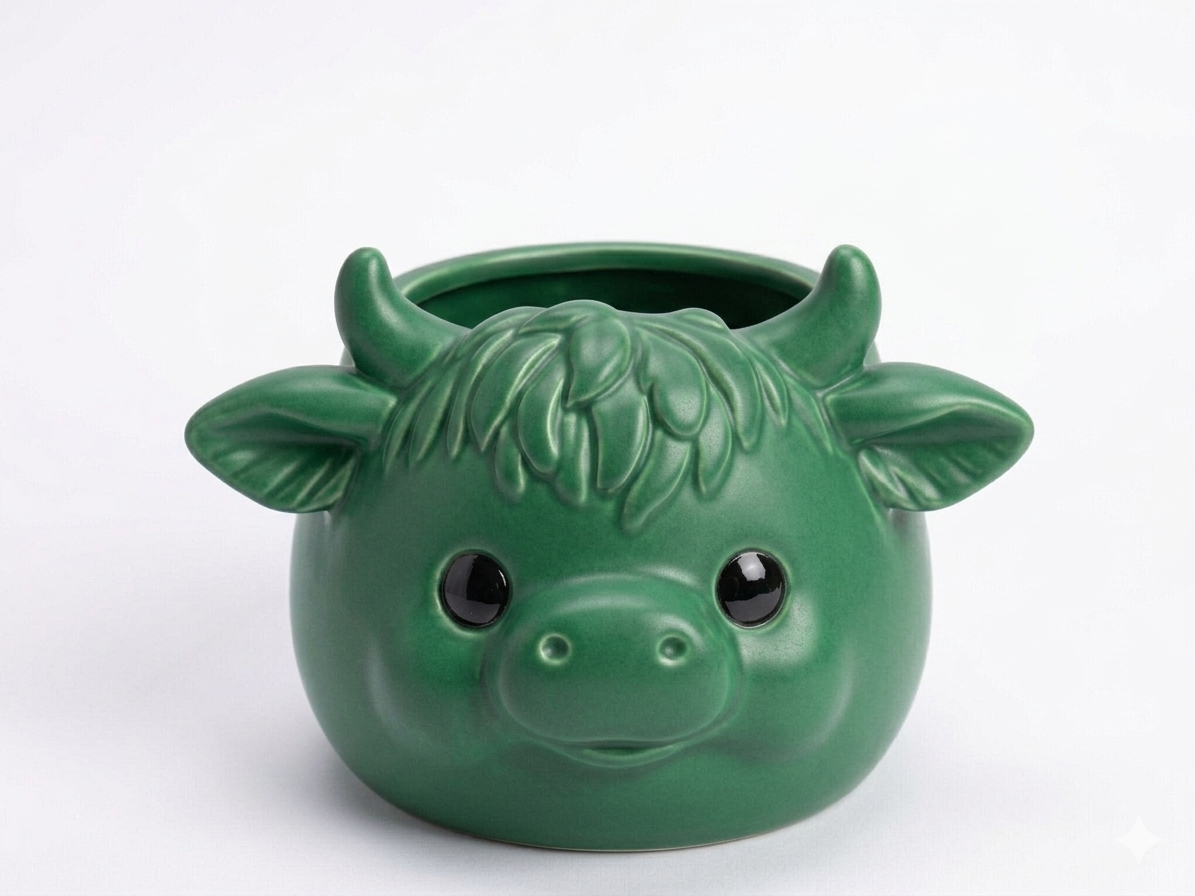 Chubby Highland Cow planter - Image 11
