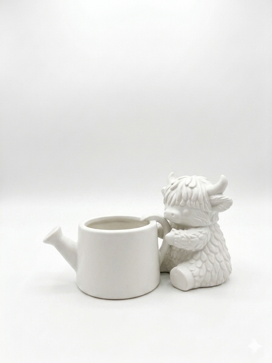 Cow Watering Can Planter - Image 5