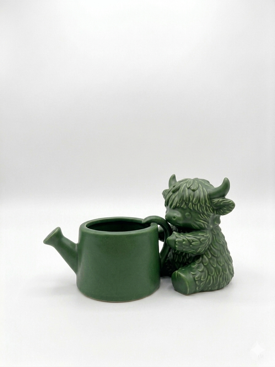 Cow Watering Can Planter - Image 3