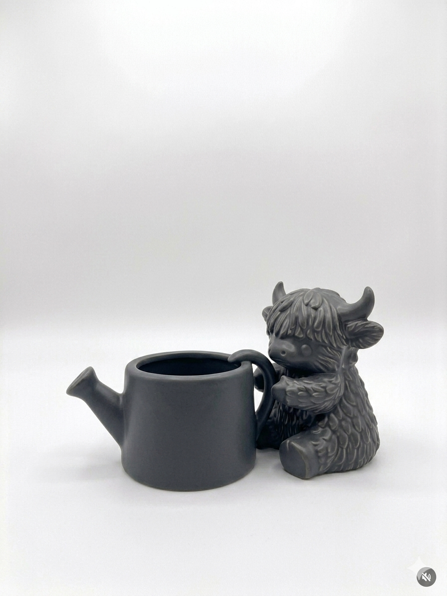 Cow Watering Can Planter - Image 8