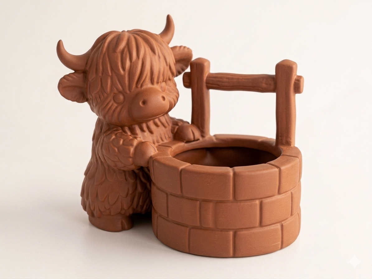 Cow Water Well Planter - Image 5