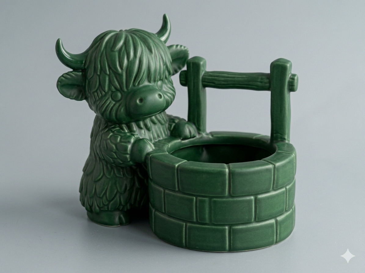 Cow Water Well Planter - Image 8