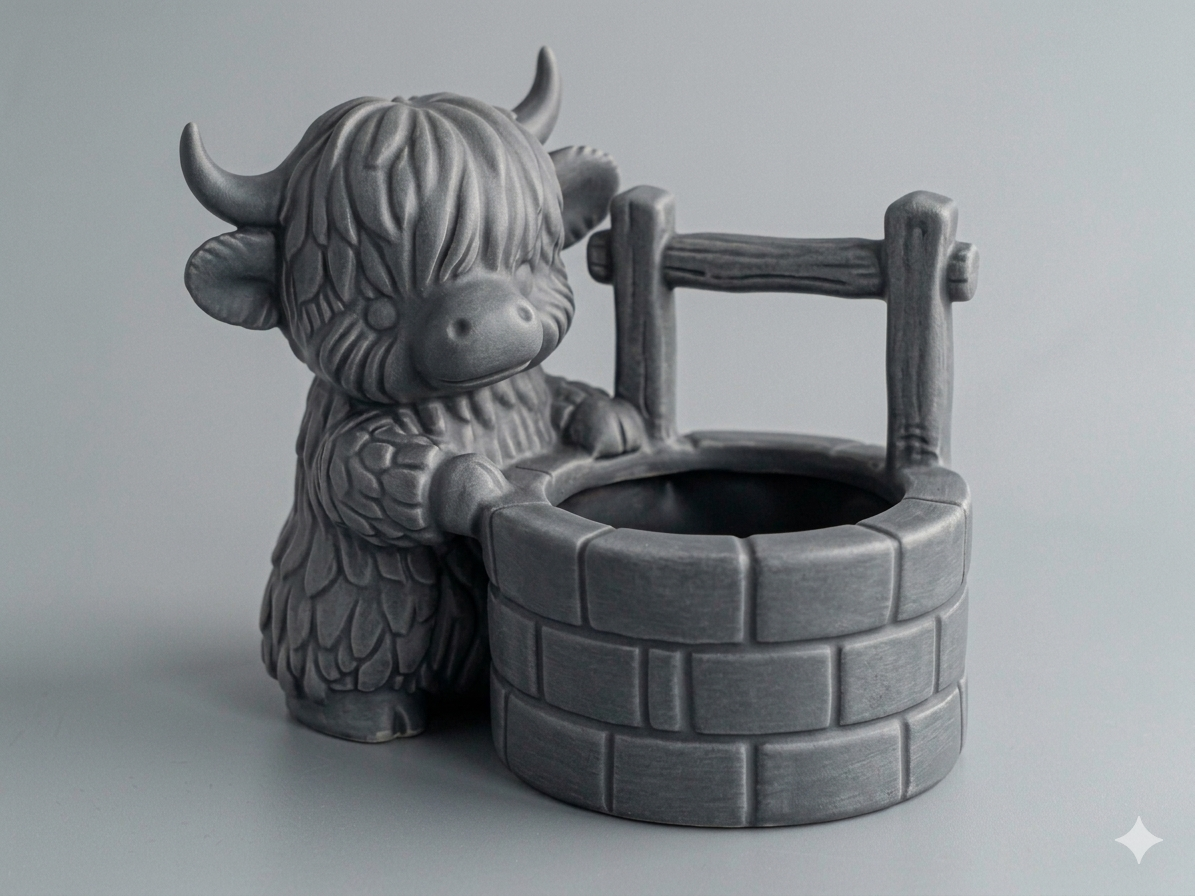 Cow Water Well Planter - Image 6