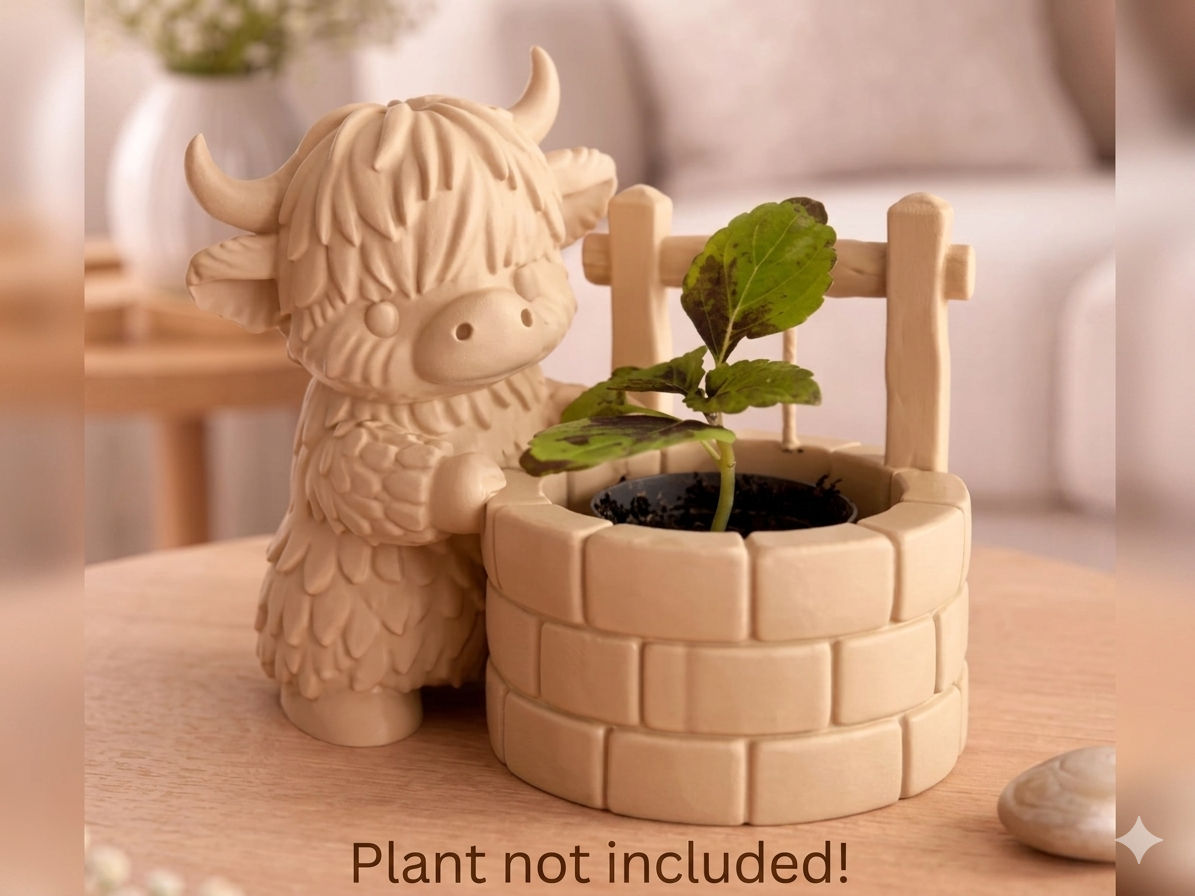 Cow Water Well Planter