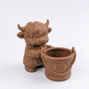Alternative view of Cow Guy Buddy Planter
