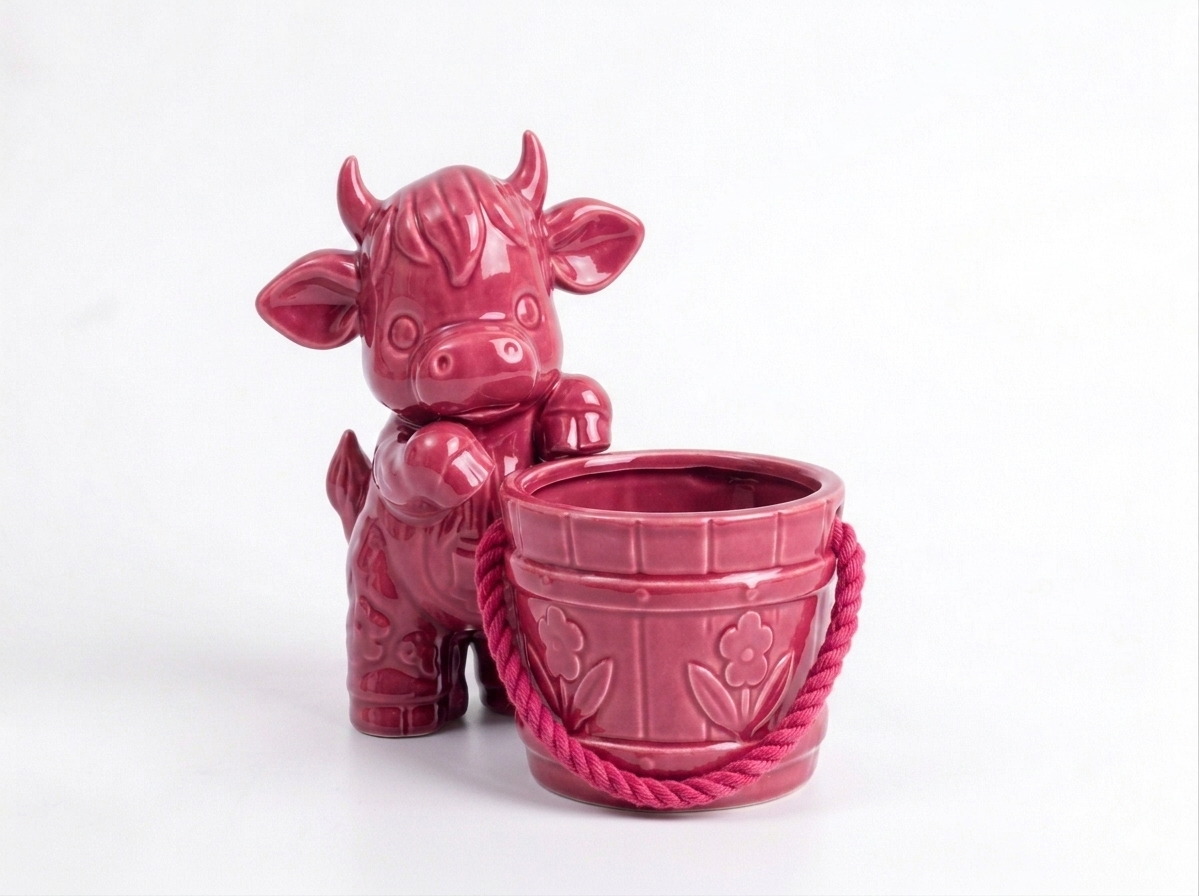 Cow with a Bucket Flower Planter - Image 11