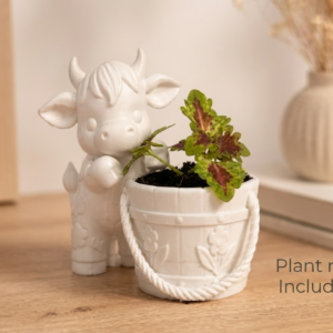Cow with a Bucket Flower Planter