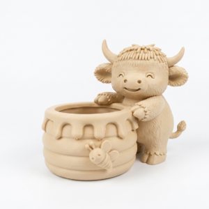 Alternative view of Cow with a honey pot planter