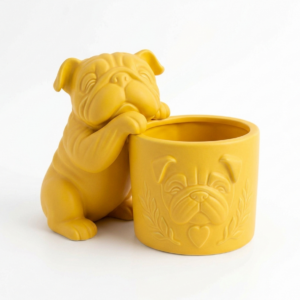 Alternative view of English Bulldog Planter