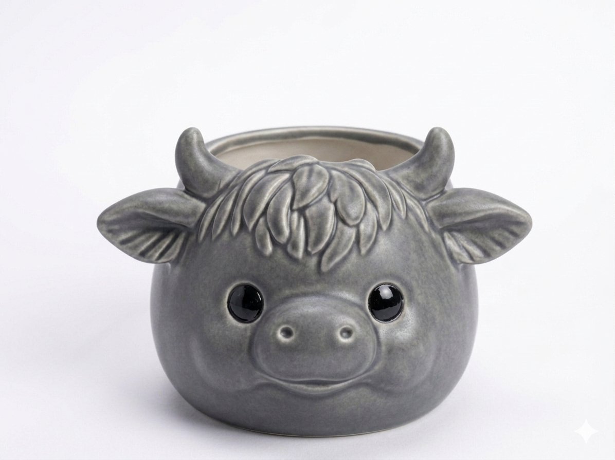 Chubby Highland Cow planter - Image 14