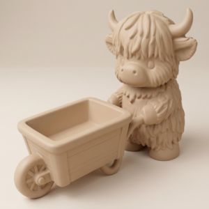 Alternative view of Cow with a wheelbarrow