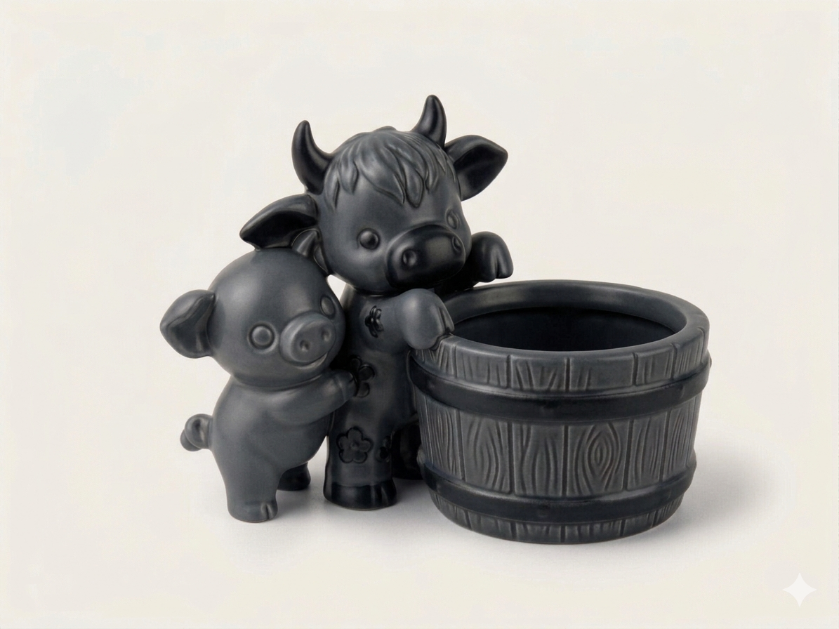 Cow and Pig Planter - Image 7