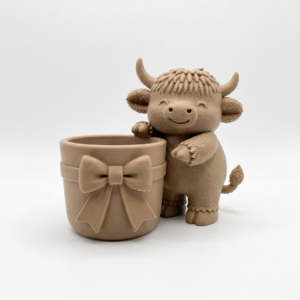 Alternative view of Meadow Cow Planter (With a Bow!) 🎀