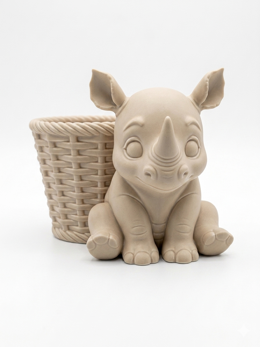 Rhino Wicker Planter - Image 3