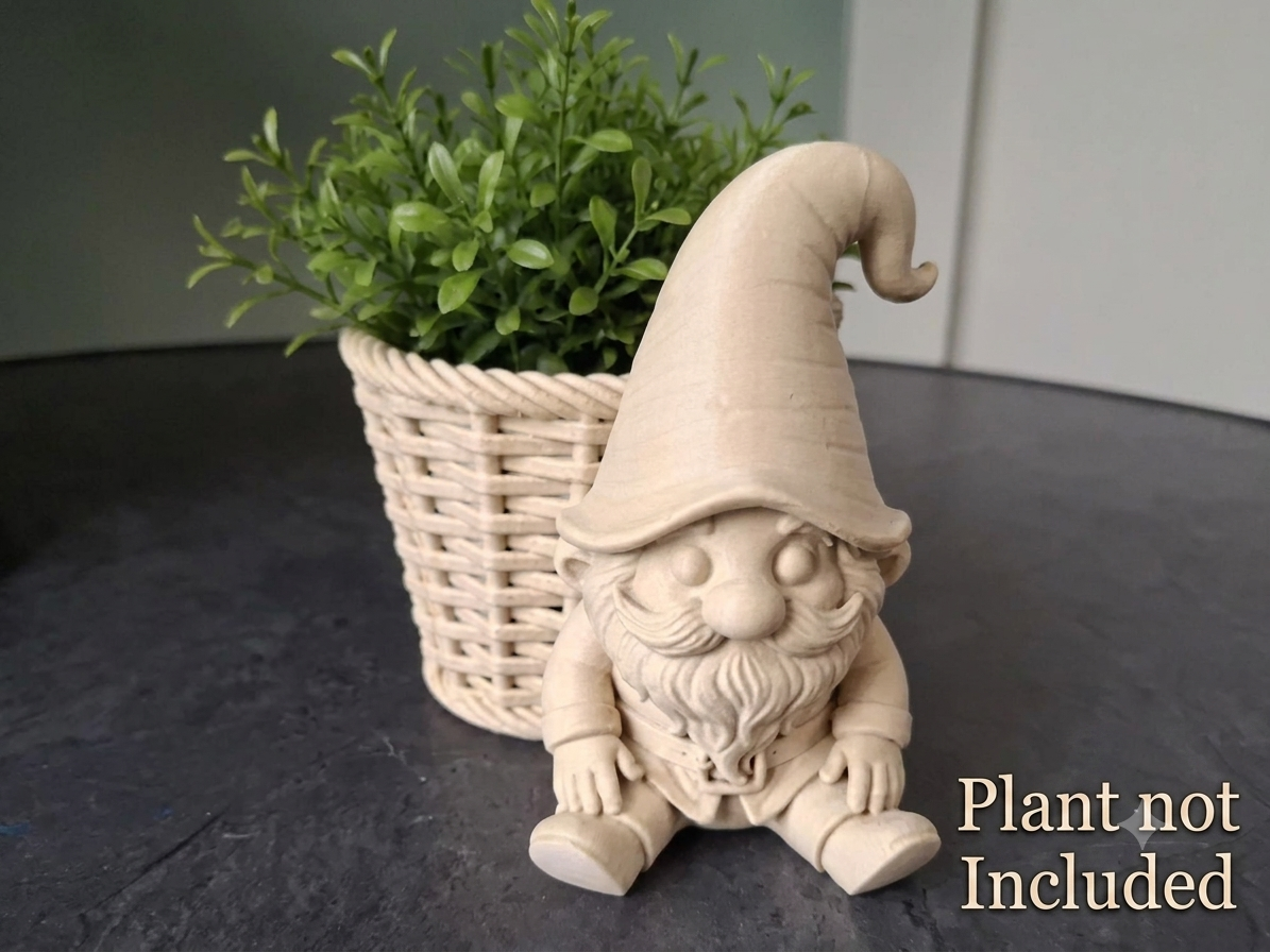 The Gnome Wicker Planter