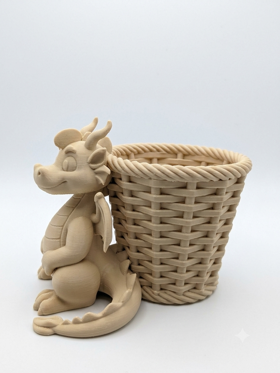 Mystic Dragon Basket Planter - Image 2