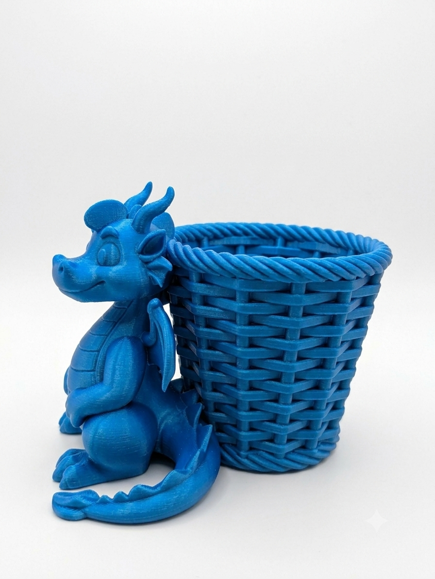 Mystic Dragon Basket Planter - Image 3