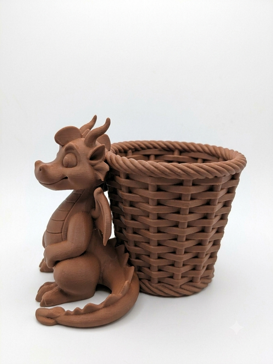Mystic Dragon Basket Planter - Image 7