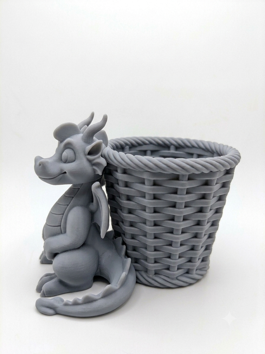 Mystic Dragon Basket Planter - Image 11