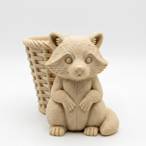 Alternative view of Raccoon Wicker Planter