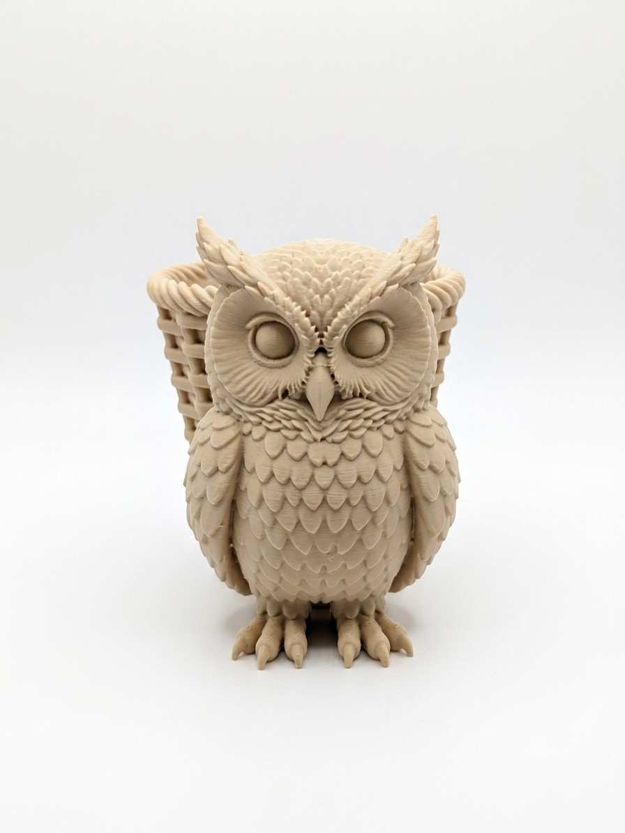 Owl Wicker Planter - Image 2