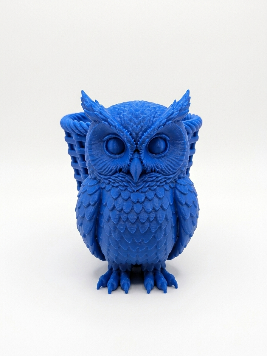 Owl Wicker Planter - Image 3