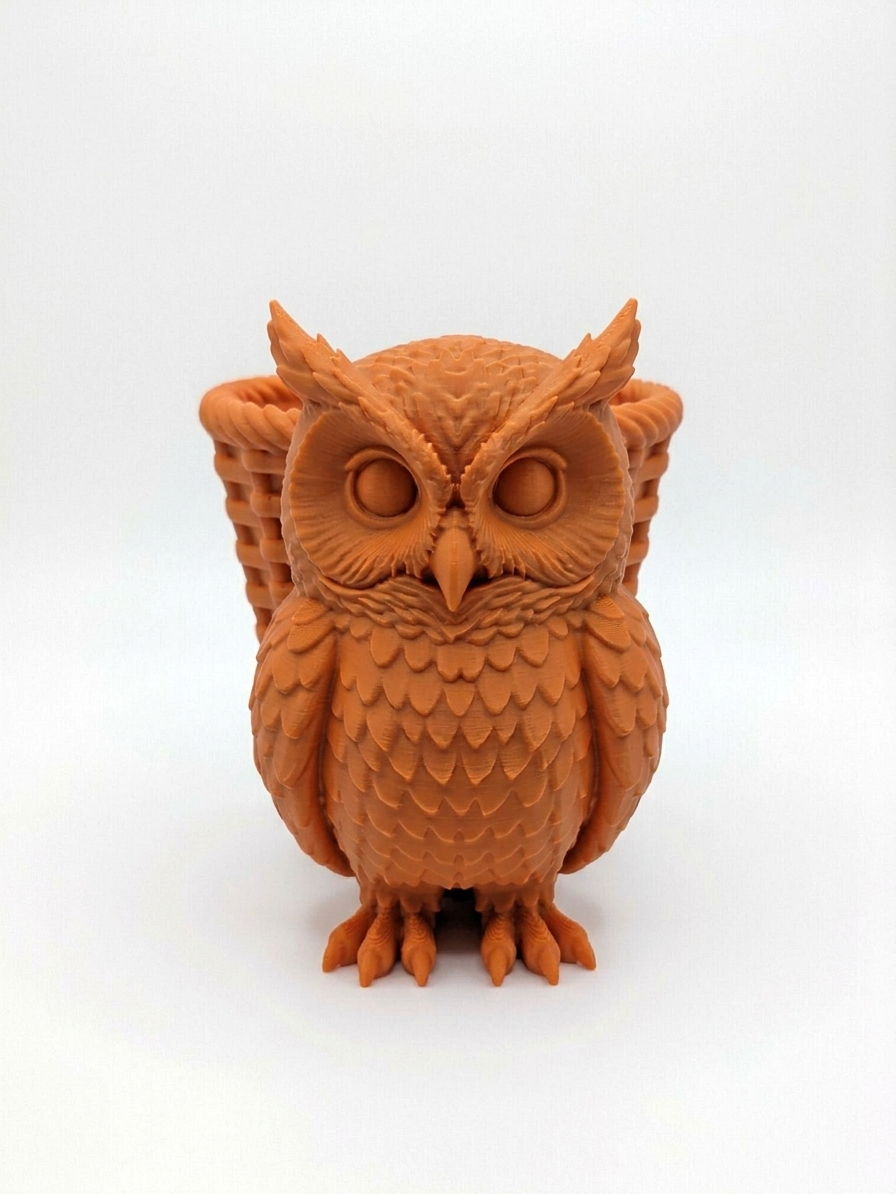 Owl Wicker Planter - Image 8