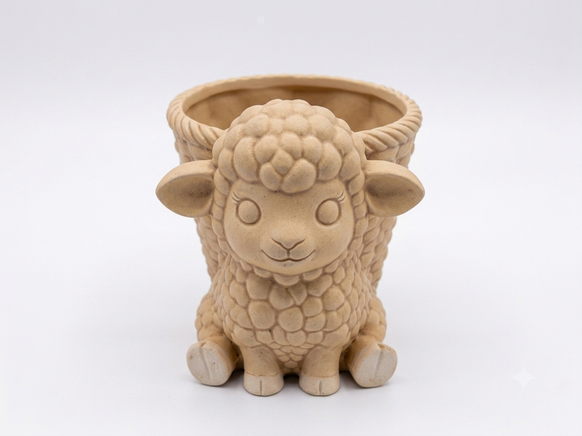 Sheep Wicker Planter - Image 2
