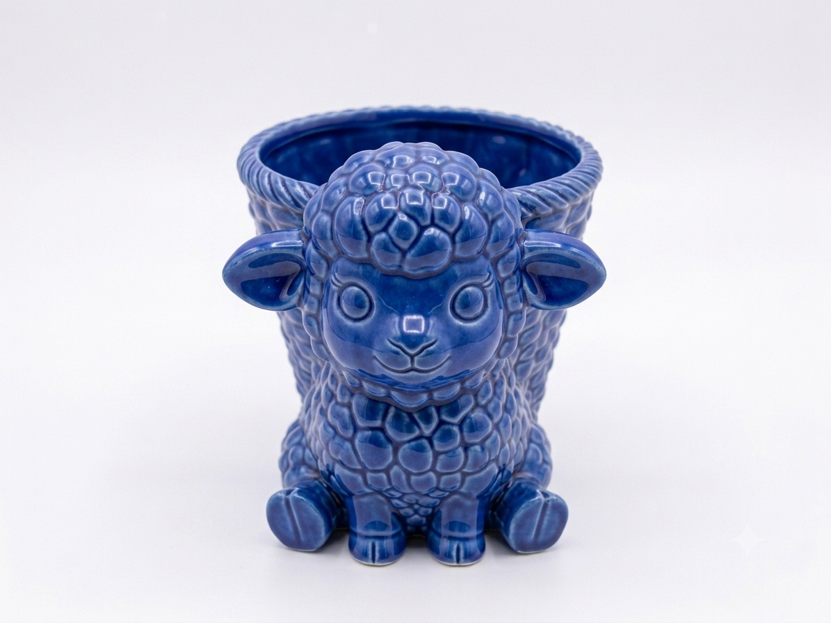 Sheep Wicker Planter - Image 3