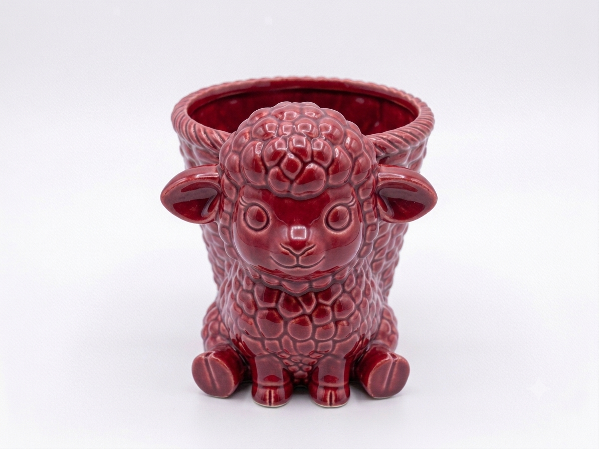 Sheep Wicker Planter - Image 4