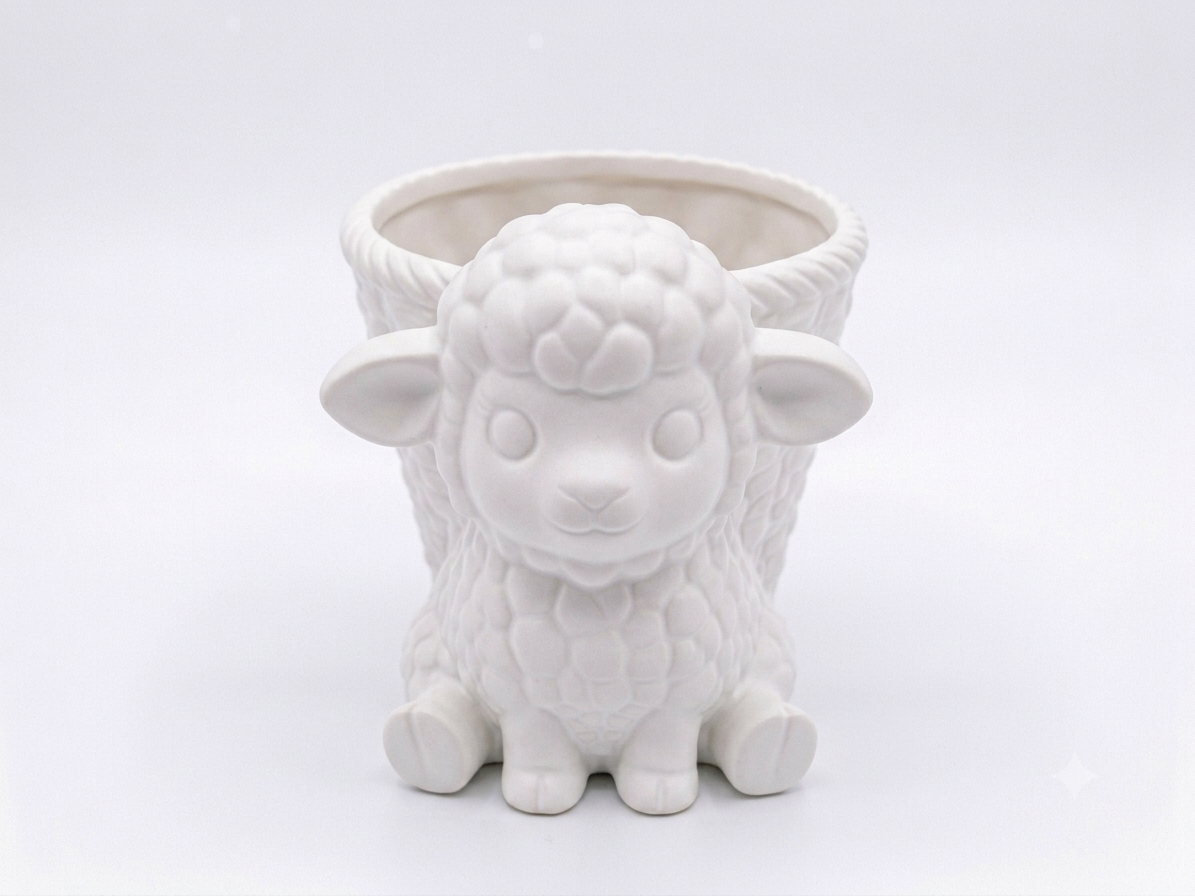 Sheep Wicker Planter - Image 6