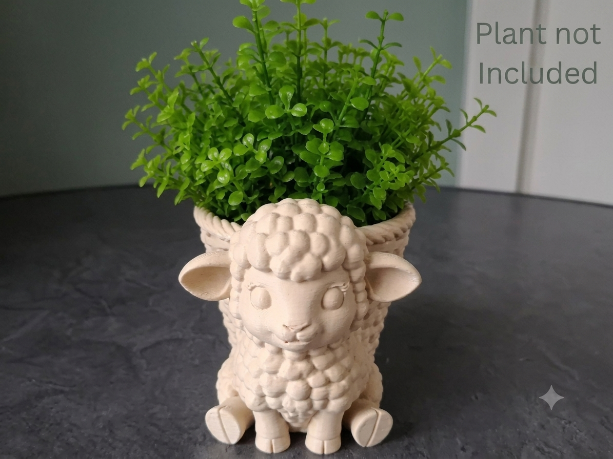 Sheep Wicker Planter