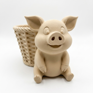 Alternative view of Pig Wicker Planter