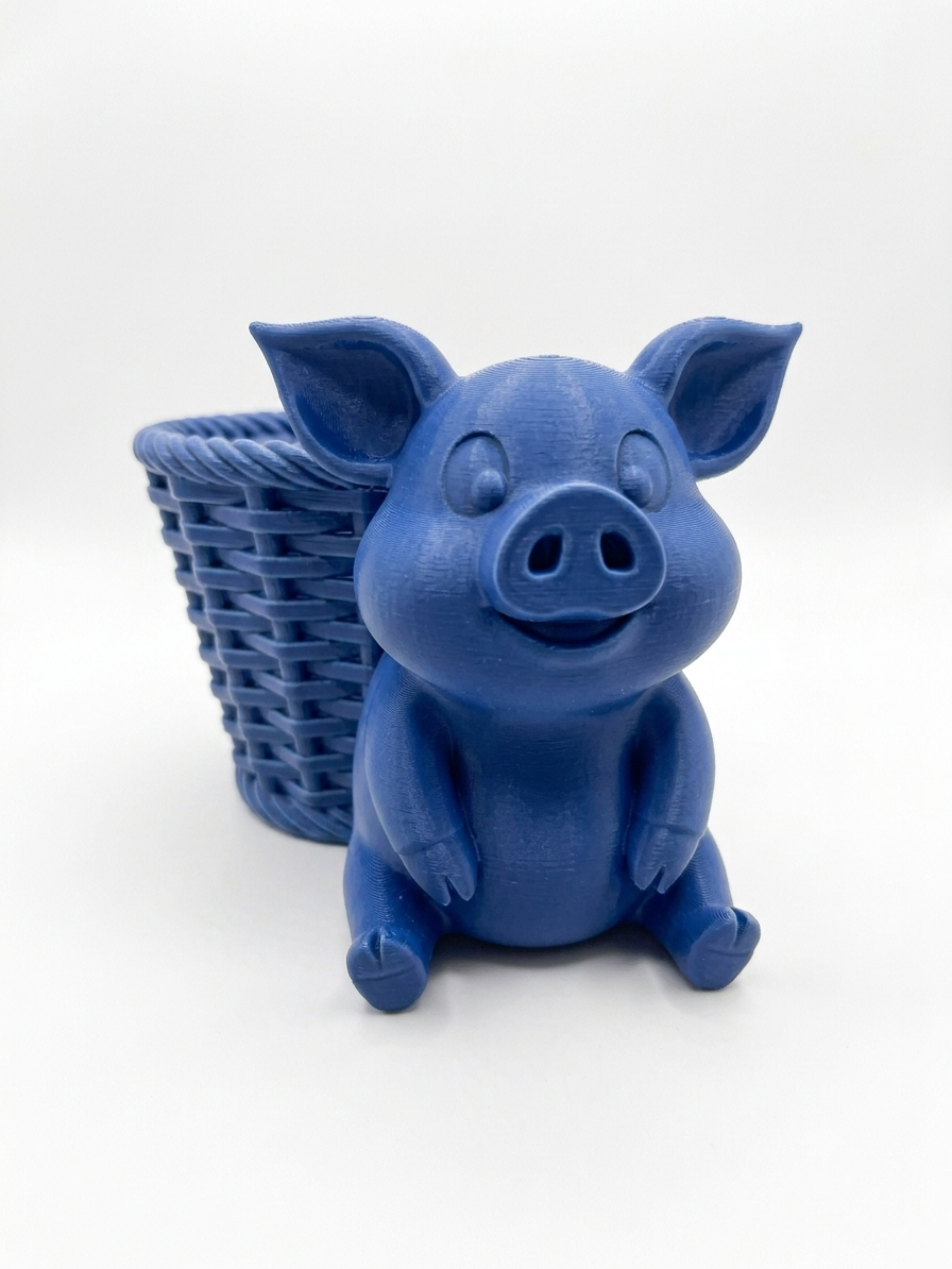 Pig Wicker Planter - Image 3