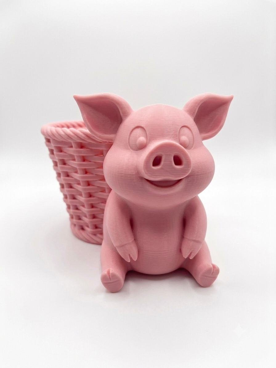 Pig Wicker Planter - Image 4