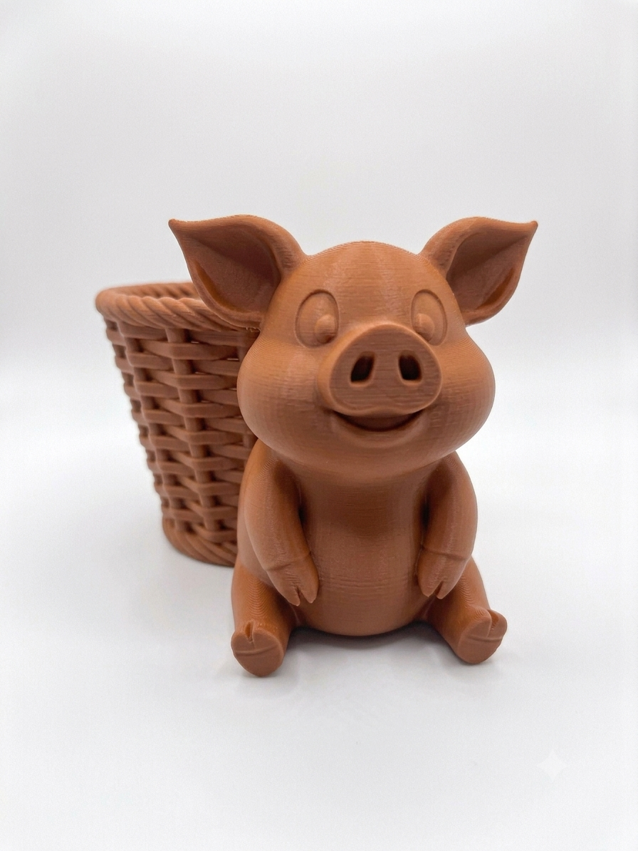 Pig Wicker Planter - Image 6