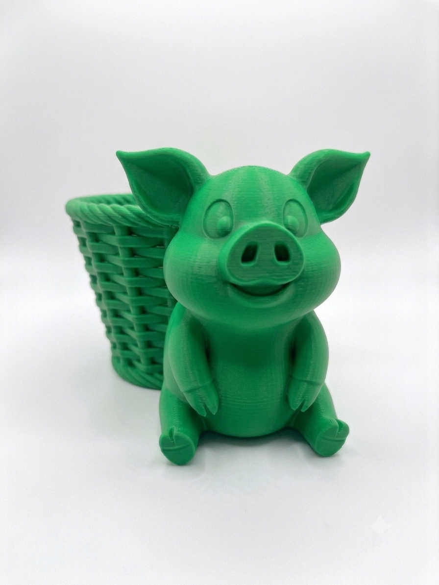 Pig Wicker Planter - Image 7