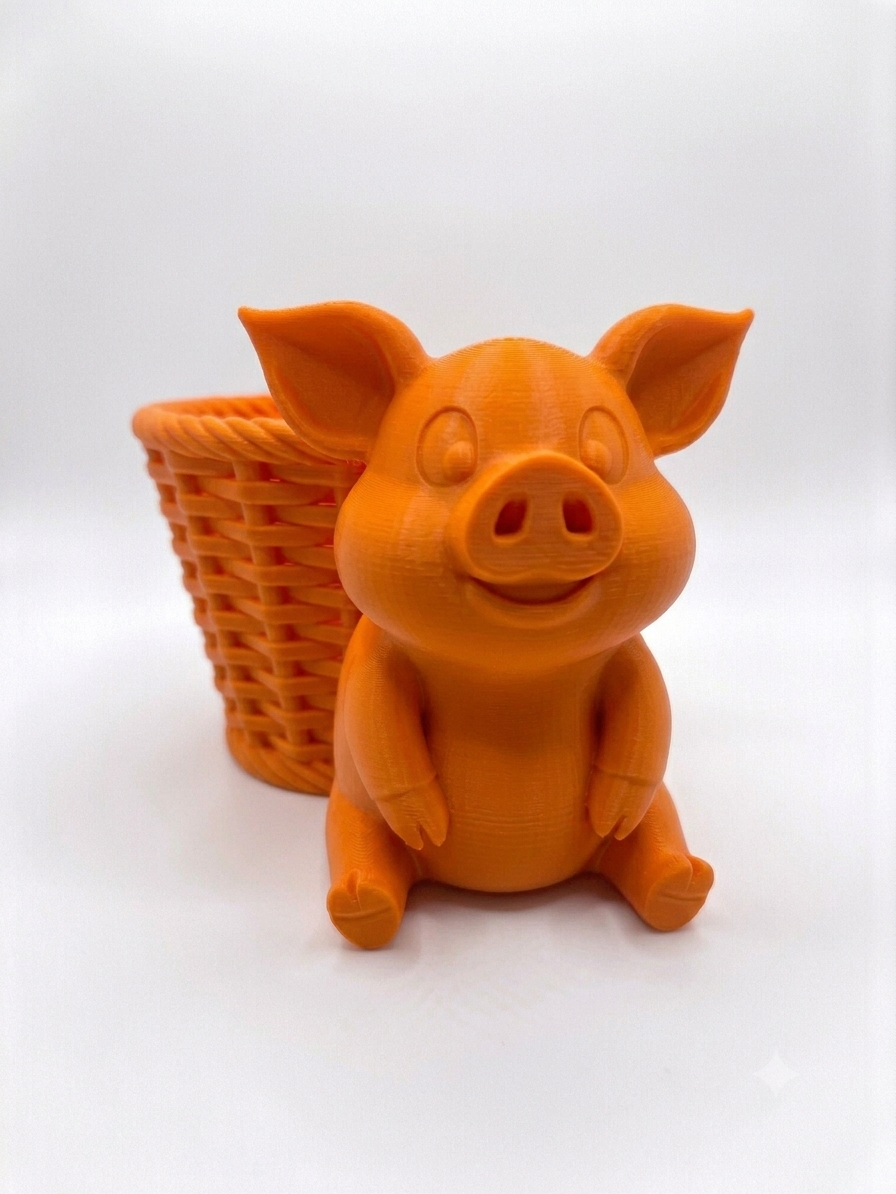 Pig Wicker Planter - Image 8