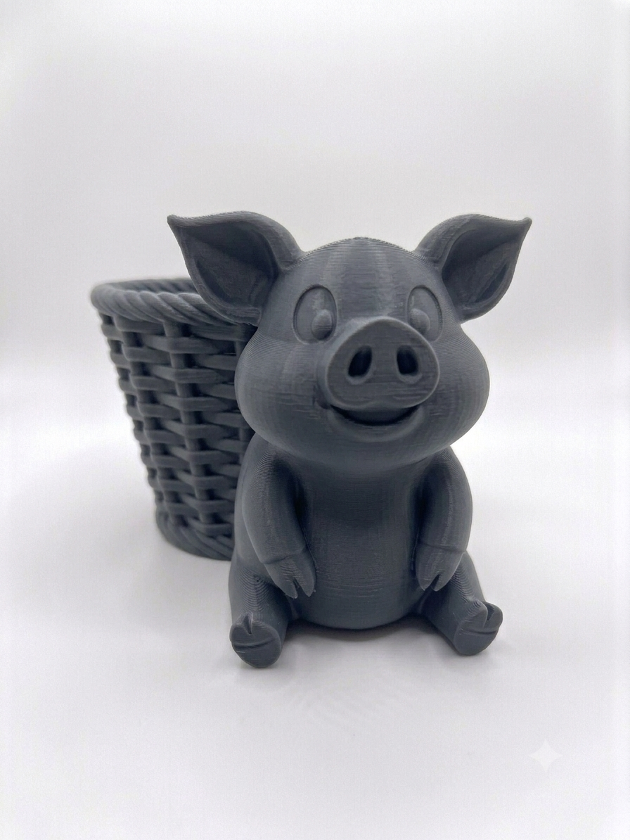 Pig Wicker Planter - Image 9