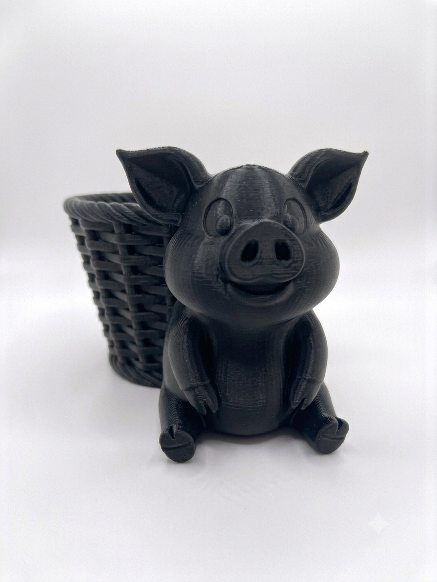 Pig Wicker Planter - Image 11