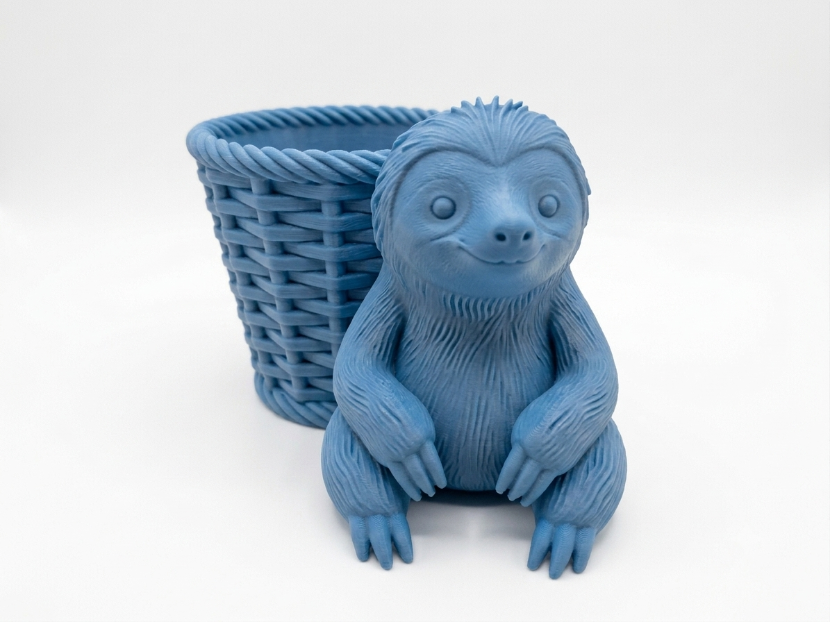 Sloth Wicker Planter - Image 3