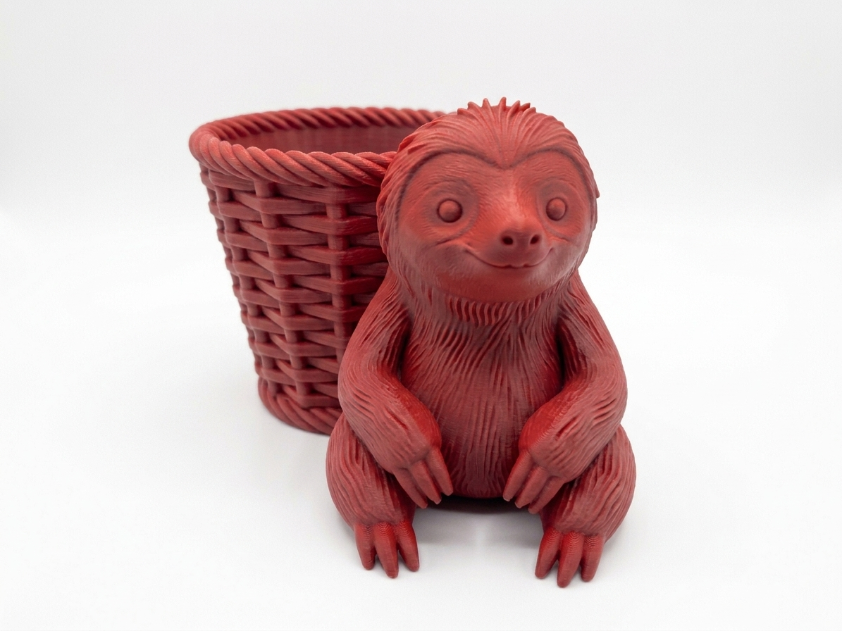 Sloth Wicker Planter - Image 4