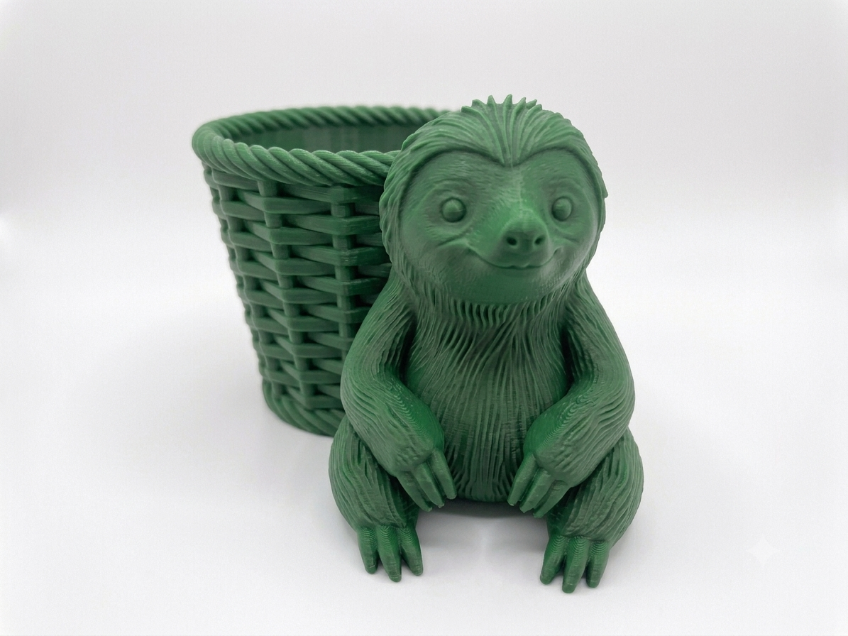 Sloth Wicker Planter - Image 8