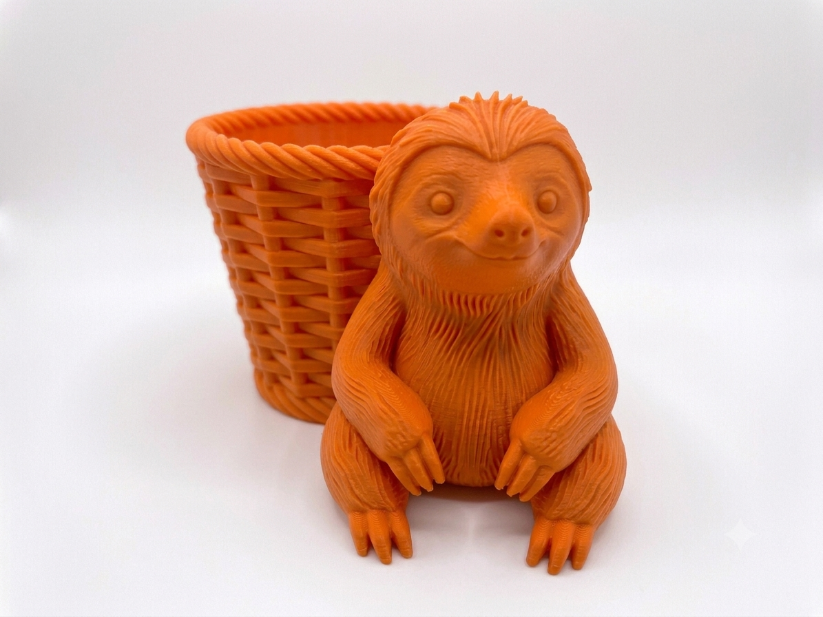 Sloth Wicker Planter - Image 9